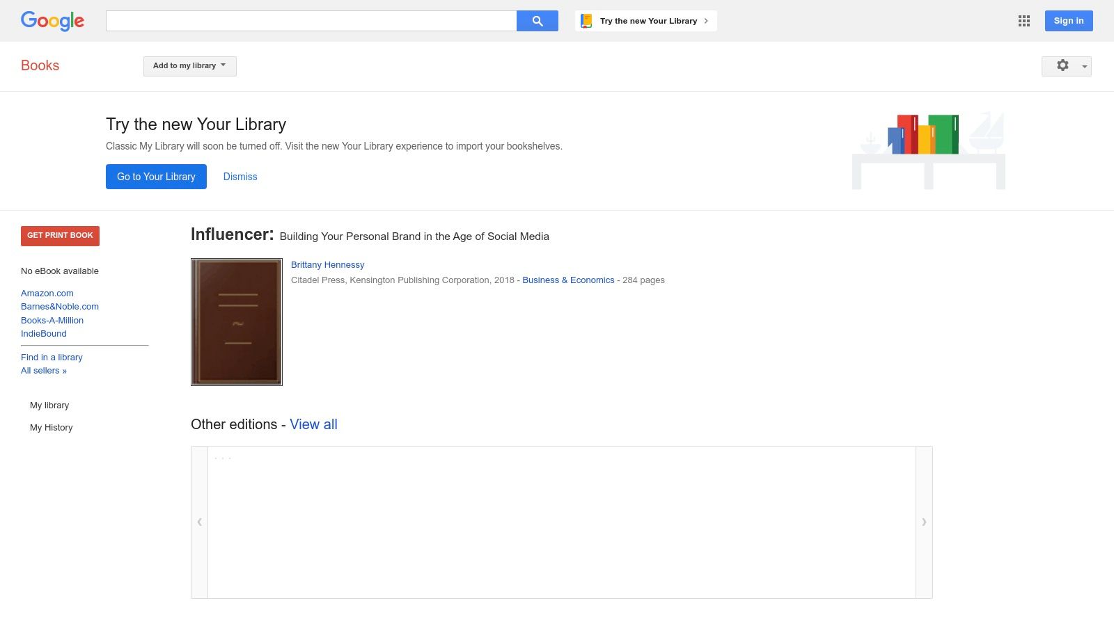 Influencer: Building Your Personal Brand in the Age of Social Media — Brittany Hennessy