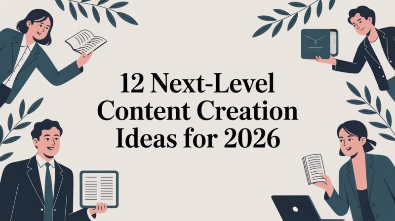 12 Next-Level Content Creation Ideas for 2026