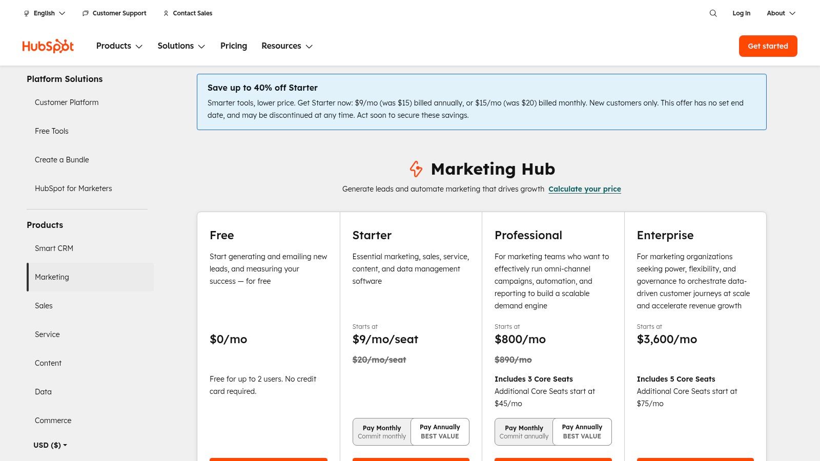 HubSpot Marketing Hub (social tools)